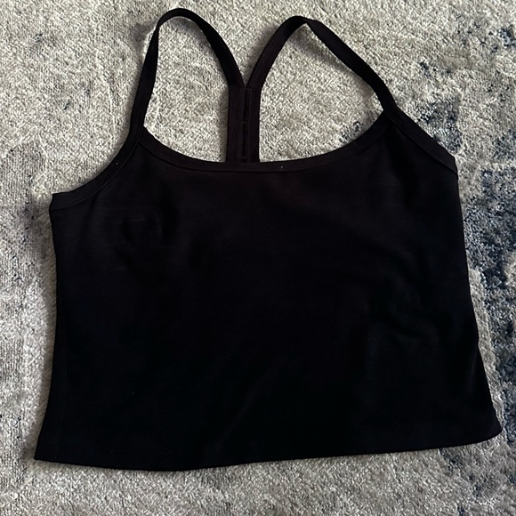 Beyond Yoga Tops - Beyond Yoga space dye black slim racerback tank M